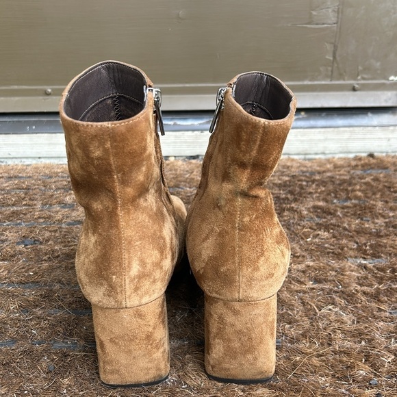 Calvin Klein Square Toe Suede Ankle Booties Bohemian Festival Summer Vibes Sz 8 - Picture 4 of 11
